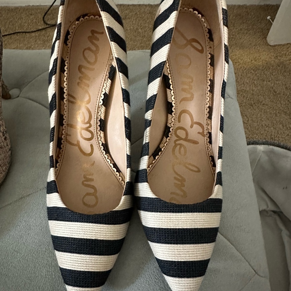 Sam Edelman Black and White Heeled Shoes